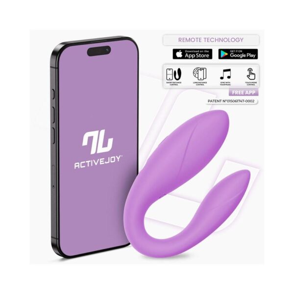 Into You vibratore di coppia con app ActiveJoy viola