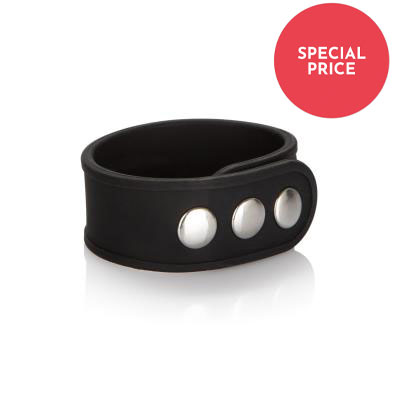 Anello fallico in silicone Tri-Snap nero California Exotics