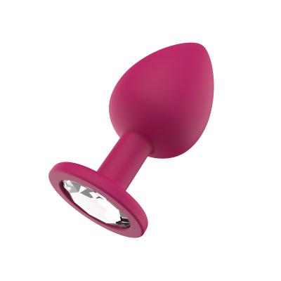 butt plug SinsFactory fucsia con gemma argentata disponibile da kattiva rimini sexy shop