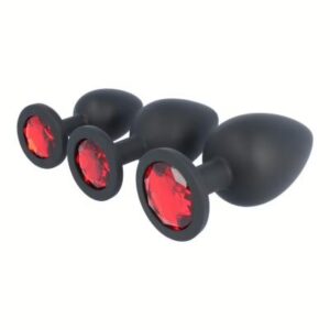Set 3 Plug Silicone - Nero