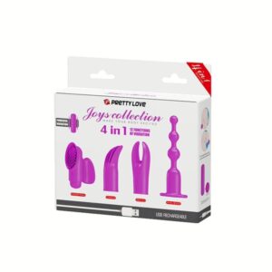 Kit vibratore Pretty Love Joy Collection con 4 testine 